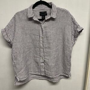 TAHARI 100% linen shirt